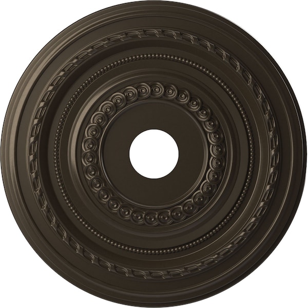 Ekena Millwork Cole PVC Ceiling Medallion (Fits Canopies up to 6"), Metallic Dark Bronze, 22"OD x 3 1/2"ID x 1"P CMP22COCDB - main